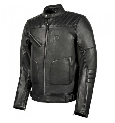 Giacca da moto in pelle Hevik Garage nera