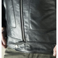 Giacca da moto in pelle Hevik Garage nera Giacca da moto in pelle Hevik Garage nera