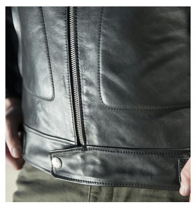 Giacca da moto in pelle Hevik Garage nera Giacca da moto in pelle Hevik Garage nera