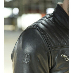 Giacca da moto in pelle Hevik Garage nera Giacca da moto in pelle Hevik Garage nera