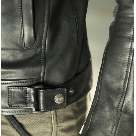 Giacca da moto in pelle Hevik Garage nera Giacca da moto in pelle Hevik Garage nera