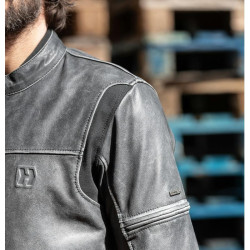 Giacca da moto in pelle Hevik Mustang nera Giacca da moto in pelle Hevik Mustang nera