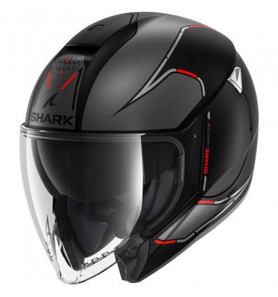 Casco Shark Helmets Citycruiser Krestone nero e rosso