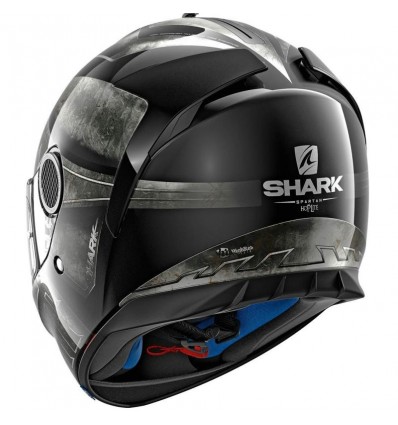 Casco Shark Spartan Hoplite nero e argento Casco Shark Spartan Hoplite nero e argento