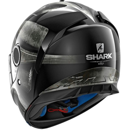Casco Shark Spartan Hoplite nero e argento Casco Shark Spartan Hoplite nero e argento