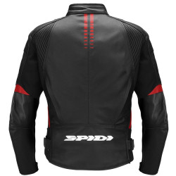 Giacca da moto in pelle Spidi NKD-1 nera e rossa Giacca da moto in pelle Spidi NKD-1 nera e rossa