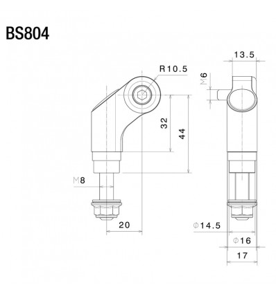 Adattatore Rizoma per montaggio specchi su varie moto Triumph Adattatore Rizoma per montaggio specchi su varie moto Triumph