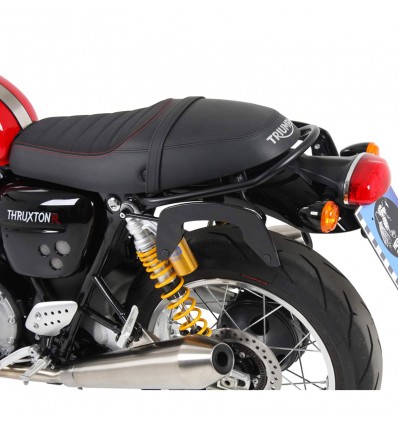 Telai laterali neri Hepco & Becker C-Bow system per Triumph Thruxton 1200 e 1200R Telai laterali neri Hepco & Becker C-Bow system per Triumph Thruxton 1200 e 1200R