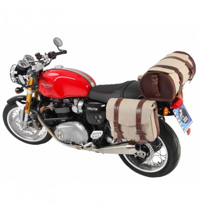 Telai laterali neri Hepco & Becker C-Bow system per Triumph Thruxton 1200 e 1200R Telai laterali neri Hepco & Becker C-Bow system per Triumph Thruxton 1200 e 1200R
