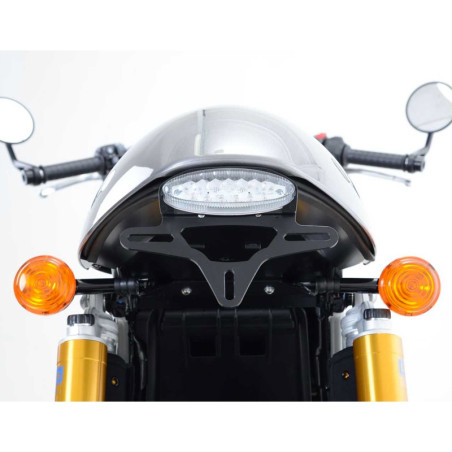 Portatarga R&G completo di faro led per Triumph Thruxton 1200 e 1200R Portatarga R&G completo di faro led per Triumph Thruxton 1200 e 1200R