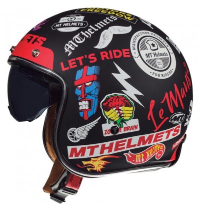 Casco MT-Helmets Le Mans 2 Anarchny A1 nero opaco Casco MT-Helmets Le Mans 2 Anarchny A1 nero opaco