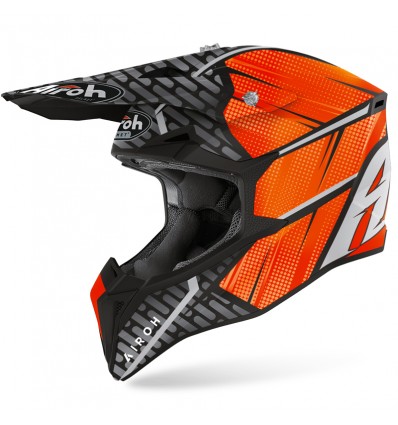 Casco Airoh enduro Wraap Idol arancio e antracite opaco