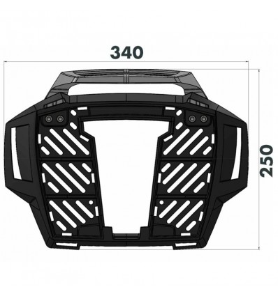 Portapacchi nero Hepco & Becker Alu Rack per Triumph Tiger 850 Sport