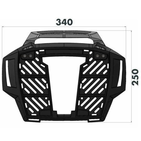 Portapacchi nero Hepco & Becker Alu Rack per Triumph Tiger 850 Sport