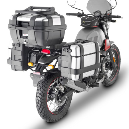 Portavaligie laterale Givi PL9055 Monokey per Royal Enfield Scram 411 Portavaligie laterale Givi PL9055 Monokey per Royal Enfield Scram 411