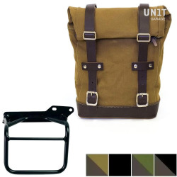 Kit borsa laterale dx Unit Garage in canvas per Royal Enfield Scram 411