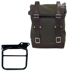 Kit borsa laterale dx Unit Garage in canvas per Royal Enfield Scram 411 Kit borsa laterale dx Unit Garage in canvas per Royal Enfield Scram 411