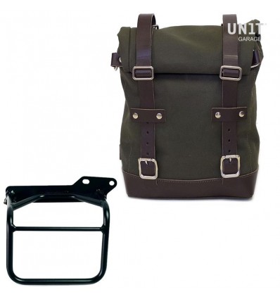 Kit borsa laterale dx Unit Garage in canvas per Royal Enfield Scram 411 Kit borsa laterale dx Unit Garage in canvas per Royal Enfield Scram 411