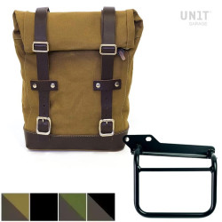 Kit borsa laterale sx Unit Garage in canvas per Royal Enfield Scram 411