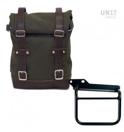 Kit borsa laterale sx Unit Garage in canvas per Royal Enfield Scram 411 Kit borsa laterale sx Unit Garage in canvas per Royal Enfield Scram 411
