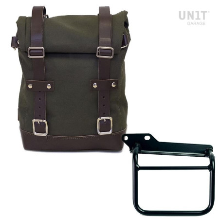 Kit borsa laterale sx Unit Garage in canvas per Royal Enfield Scram 411 Kit borsa laterale sx Unit Garage in canvas per Royal Enfield Scram 411