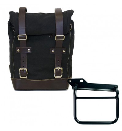 Kit borsa laterale sx Unit Garage in canvas per Royal Enfield Scram 411 Kit borsa laterale sx Unit Garage in canvas per Royal Enfield Scram 411