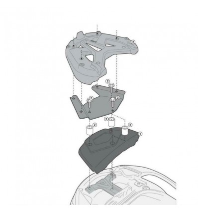 Supporto Givi per montaggio portapacchi su Suzuki Burgman 650 Executive dal 2013