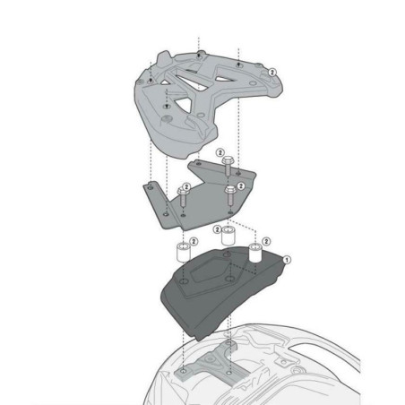 Supporto Givi per montaggio portapacchi su Suzuki Burgman 650 Executive dal 2013