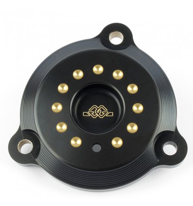 Carter laterale forcellone Gilles Tooling per Yamaha T-Max 530 e 560 nero e oro