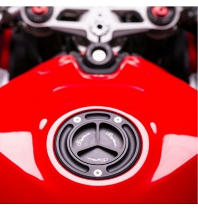Tappo carburante Lightech per moto Ducati, MV Agusta nero e argento Tappo carburante Lightech per moto Ducati, MV Agusta nero e argento