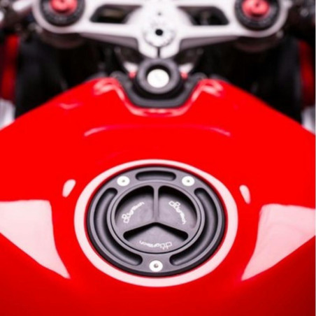 Tappo carburante Lightech per moto Ducati, MV Agusta nero e argento Tappo carburante Lightech per moto Ducati, MV Agusta nero e argento