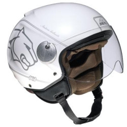 Casco Antera Helmets Type 101 Luxury bianco e argento