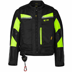 Giacca Airbag smanicabile Motoairbag MAB V4.0 nero e giallo fluo