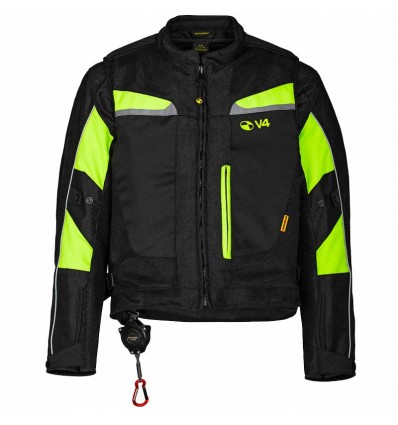 Giacca Airbag smanicabile Motoairbag MAB V4.0 nero e giallo fluo
