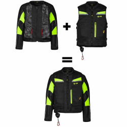 Giacca Airbag smanicabile Motoairbag MAB V4.0 nero e giallo fluo Giacca Airbag smanicabile Motoairbag MAB V4.0 nero e giallo fluo