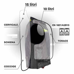 Giacca Airbag smanicabile Motoairbag MAB V4.0 nero e giallo fluo Giacca Airbag smanicabile Motoairbag MAB V4.0 nero e giallo fluo