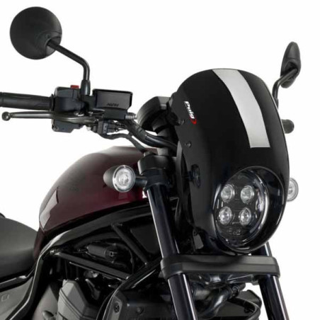 Cupolino Puig Anarchy per Honda CL 500 e CMX 1100 Rebel nero opaco Cupolino Puig Anarchy per Honda CL 500 e CMX 1100 Rebel nero opaco