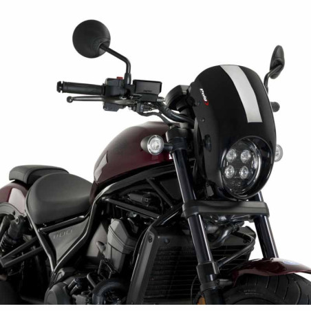 Cupolino Puig Anarchy per Honda CL 500 e CMX 1100 Rebel nero opaco Cupolino Puig Anarchy per Honda CL 500 e CMX 1100 Rebel nero opaco