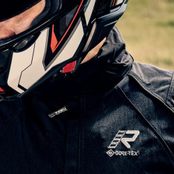 Giacca da moto Rukka Comfo-R Goretex nera, grigia e gialla Giacca da moto Rukka Comfo-R Goretex nera, grigia e gialla