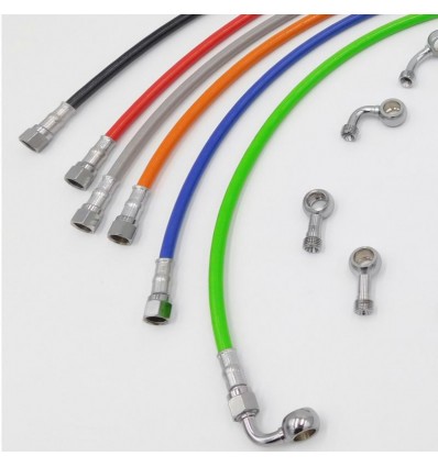 Kit Fren Tubo per Honda CN 250 91-01 in acciaio con guaina Kit Fren Tubo per Honda CN 250 91-01 in acciaio con guaina