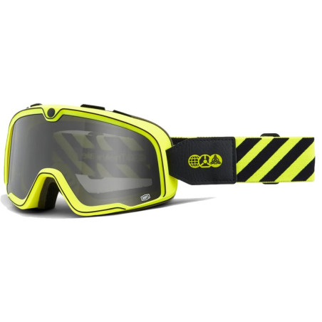 Occhiali da moto Barstow 100% The Arsenale con elastico giallo e nero Occhiali da moto Barstow 100% The Arsenale con elastico giallo e nero