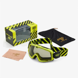 Occhiali da moto Barstow 100% The Arsenale con elastico giallo e nero Occhiali da moto Barstow 100% The Arsenale con elastico giallo e nero