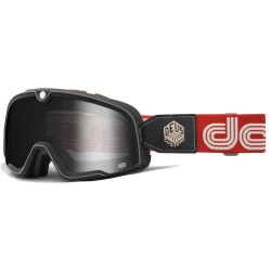 Occhiali da moto Barstow 100% Deus con elastico nero e rosso Occhiali da moto Barstow 100% Deus con elastico nero e rosso