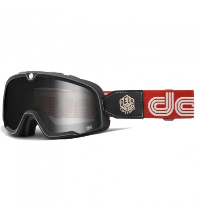 Occhiali da moto Barstow 100% Deus con elastico nero e rosso Occhiali da moto Barstow 100% Deus con elastico nero e rosso