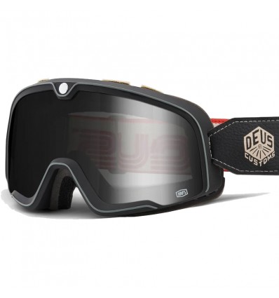 Occhiali da moto Barstow 100% Deus con elastico nero e rosso Occhiali da moto Barstow 100% Deus con elastico nero e rosso