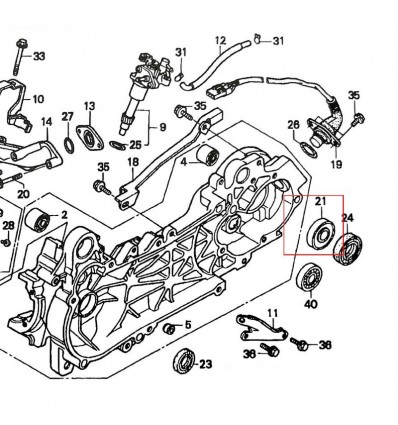 Paraolio ruota posteriore per Honda 50cc Dio ZX, SC, GP, SP Paraolio ruota posteriore per Honda 50cc Dio ZX, SC, GP, SP