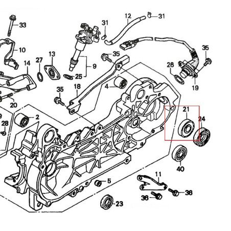 Paraolio ruota posteriore per Honda 50cc Dio ZX, SC, GP, SP Paraolio ruota posteriore per Honda 50cc Dio ZX, SC, GP, SP