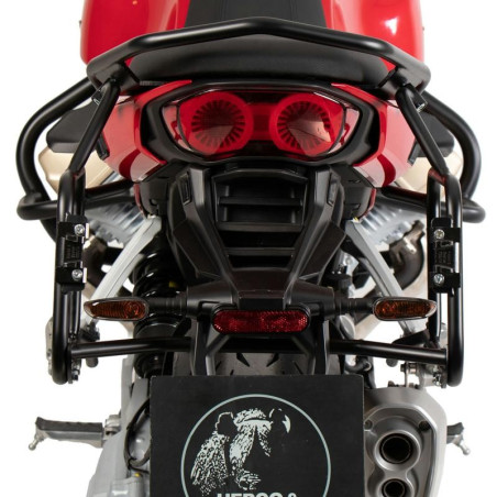 Telai laterali neri Hepco & Becker per Moto Guzzi V100 Mandello Telai laterali neri Hepco & Becker per Moto Guzzi V100 Mandello