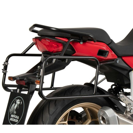 Telai laterali neri Hepco & Becker per Moto Guzzi V100 Mandello Telai laterali neri Hepco & Becker per Moto Guzzi V100 Mandello