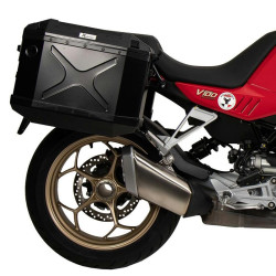 Telai laterali neri Hepco & Becker per Moto Guzzi V100 Mandello Telai laterali neri Hepco & Becker per Moto Guzzi V100 Mandello